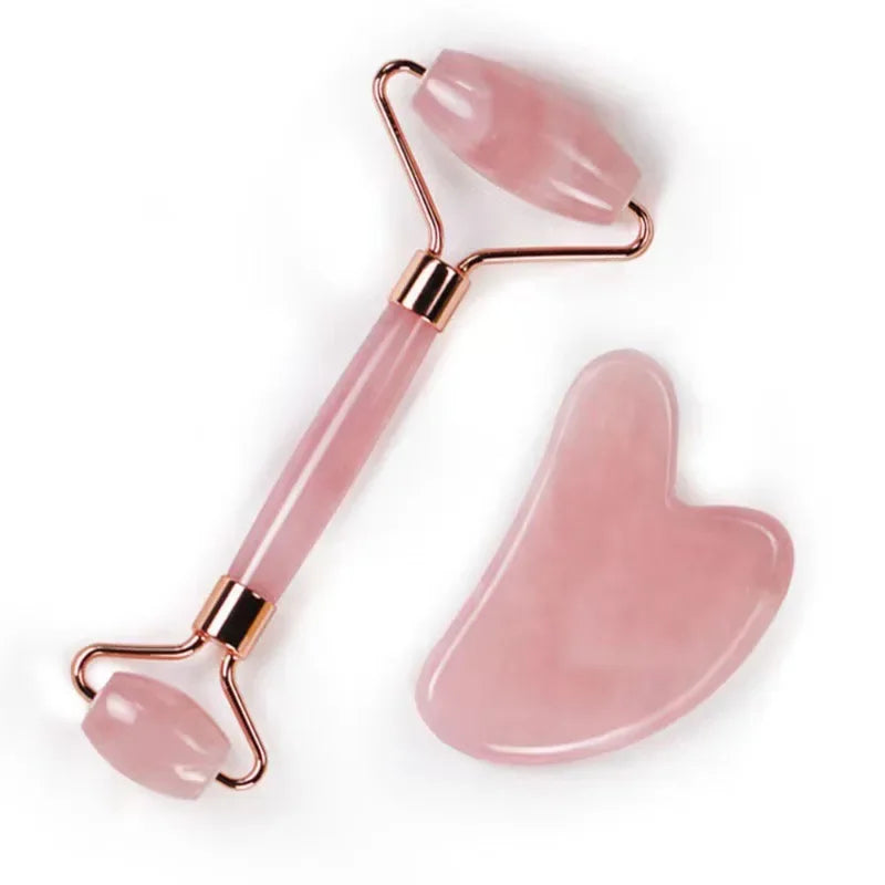 JadeGlow™ Gua Sha y rodillo: herramientas naturales para el cuidado de la piel